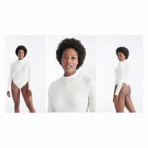 KNIX x  Bird of Papaya Mock Neck Bodysuit (Size: Medium)